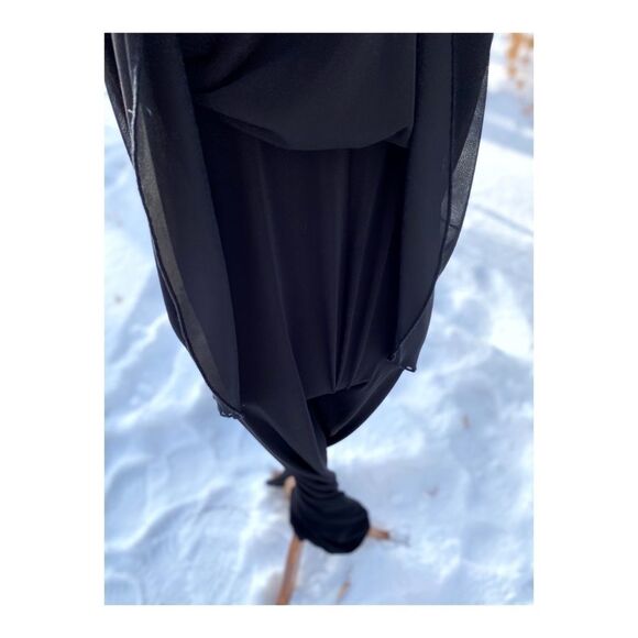 Thyme Maternity Formal Jumpsuit Sheer Overlay Sz S - Picture 7 of 11